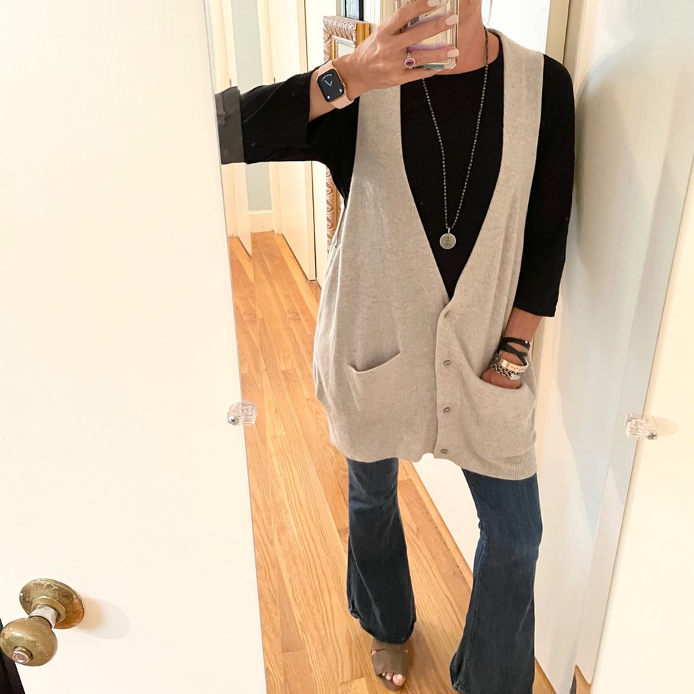 7 For All Man Kind Cashmere Vest View 2